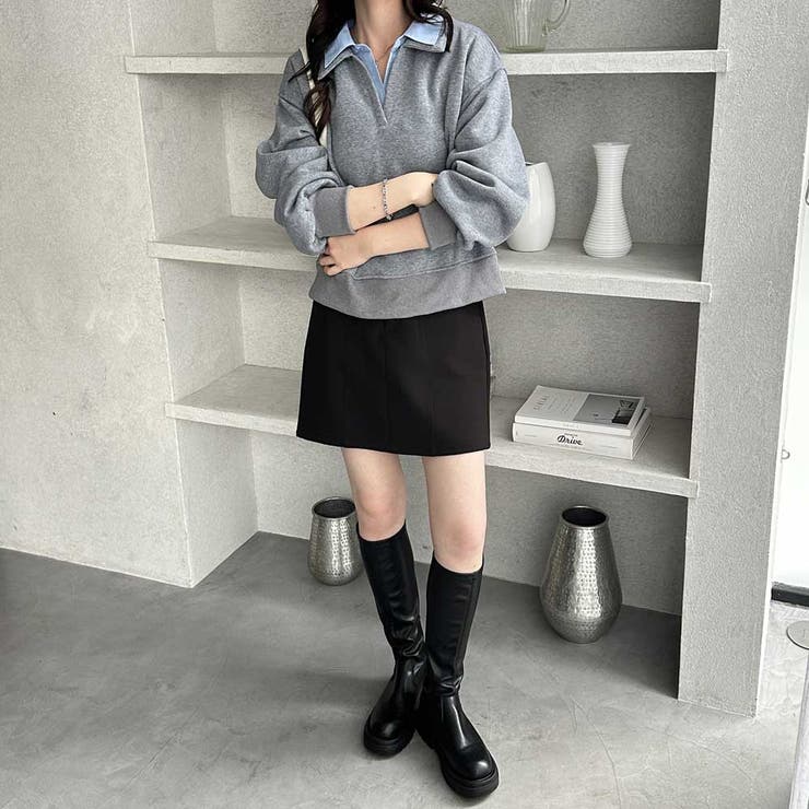 裏起毛ダブル衿スウェット | GeeRA | 詳細画像5 