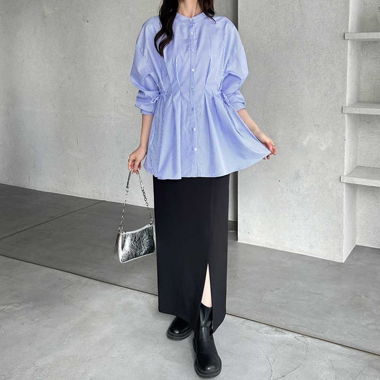 ウエストタックリボンシャツチュニック | GeeRA | 詳細画像13 