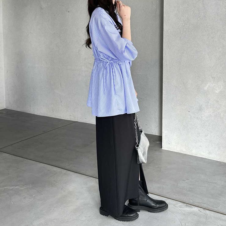 ウエストタックリボンシャツチュニック | GeeRA | 詳細画像14 