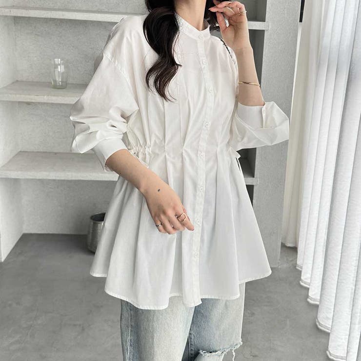 ウエストタックリボンシャツチュニック | GeeRA | 詳細画像4 