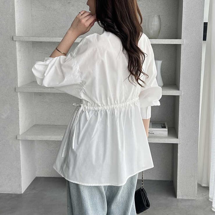 ウエストタックリボンシャツチュニック | GeeRA | 詳細画像6 