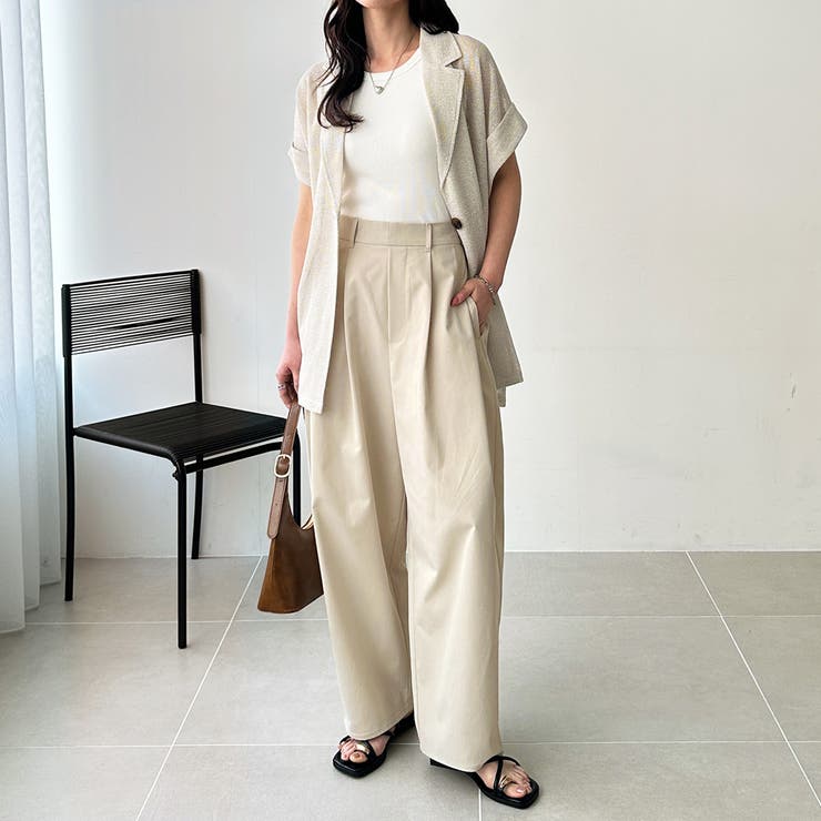 カーブデザインワイドチノパンツ | GeeRA | 詳細画像17 