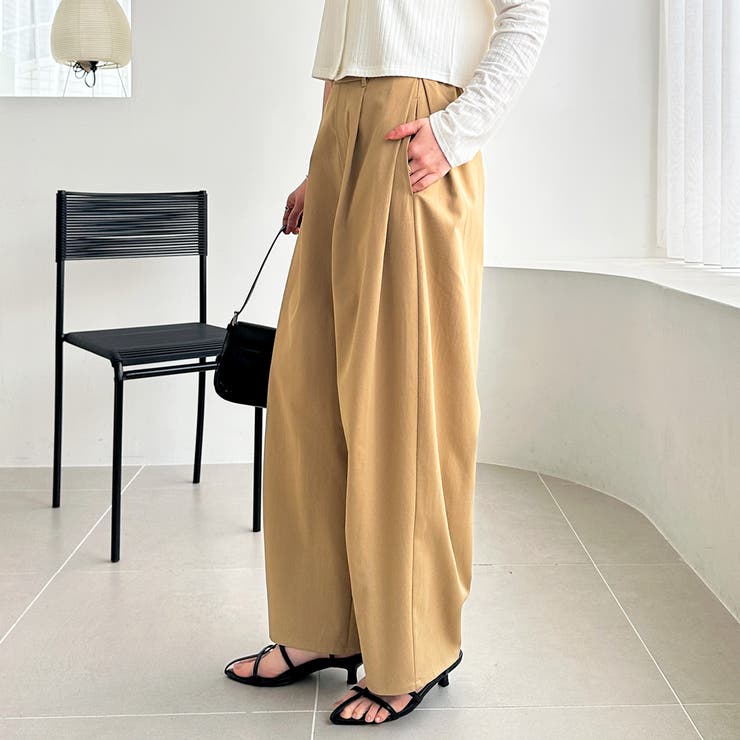 カーブデザインワイドチノパンツ | GeeRA | 詳細画像4 