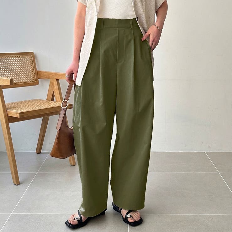カーブデザインワイドチノパンツ[品番：GERW0011206]｜GeeRA（ジーラ