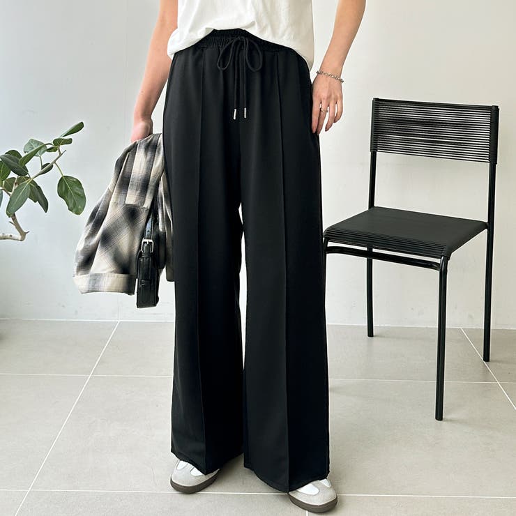 とろみイージーワイドピンタックパンツ | GeeRA | 詳細画像13 