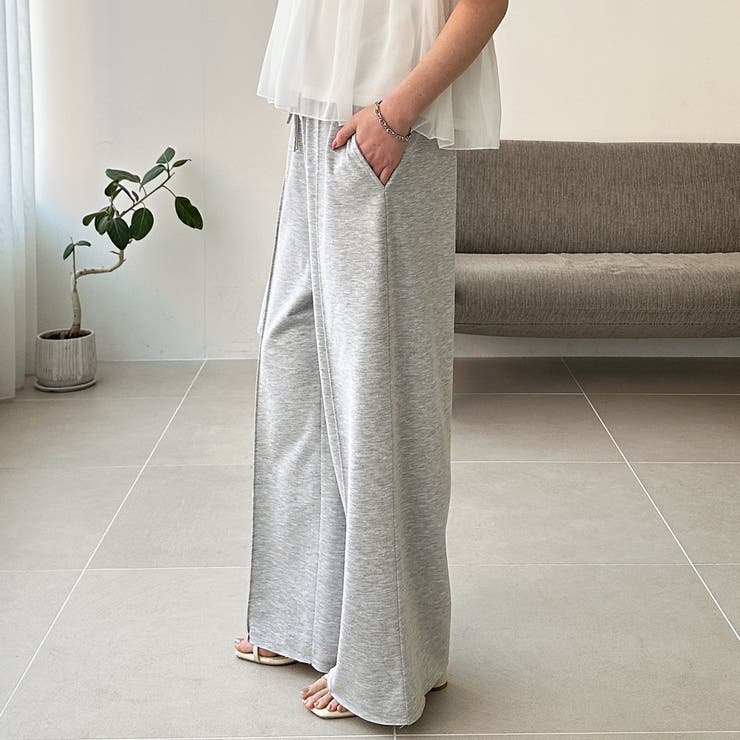 とろみイージーワイドピンタックパンツ | GeeRA | 詳細画像4 