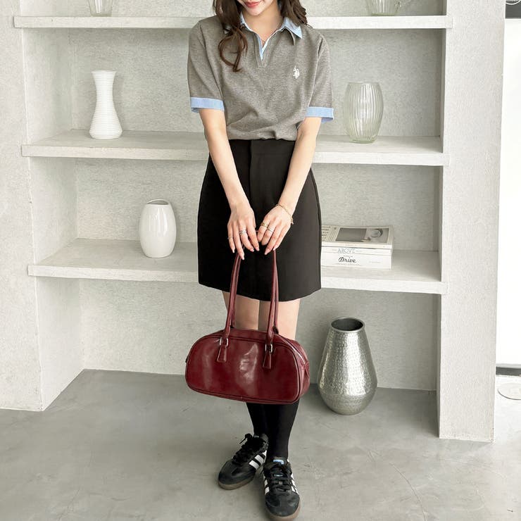 【Ｕ．Ｓ． ＰＯＬＯ ＡＳＳＮ．】衿付ポロニットトップス | GeeRA | 詳細画像5 