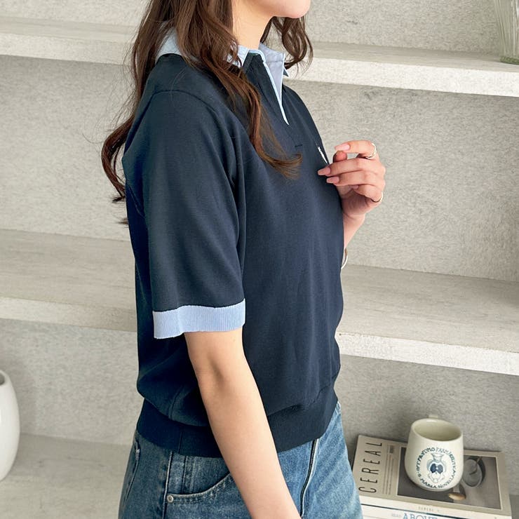 【Ｕ．Ｓ． ＰＯＬＯ ＡＳＳＮ．】衿付ポロニットトップス | GeeRA | 詳細画像9 
