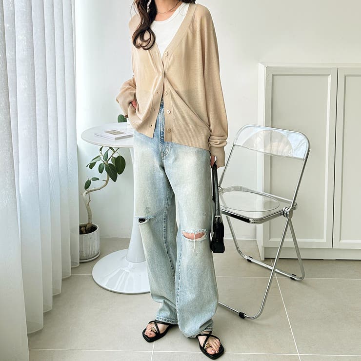 接触冷感！Ｖネックカーディガン | GeeRA | 詳細画像12 