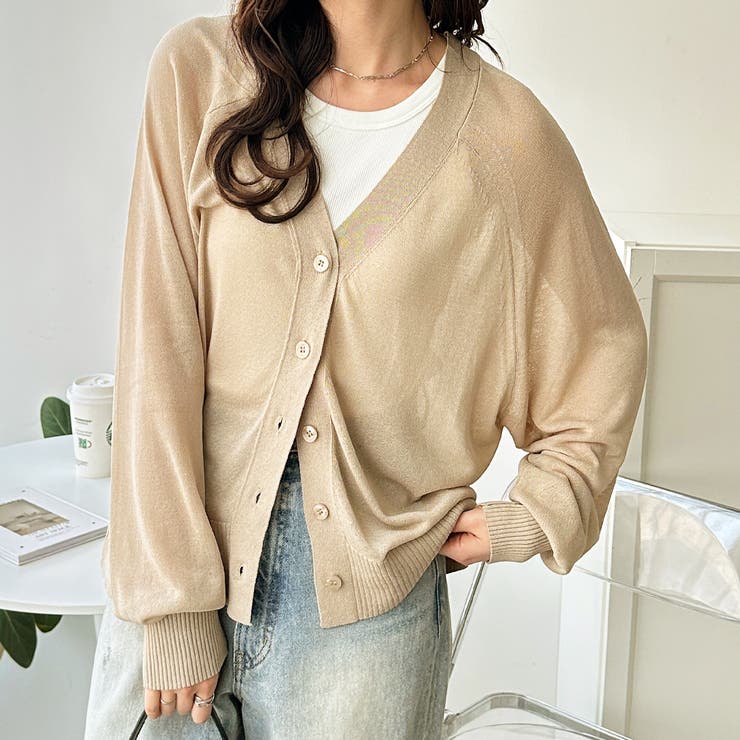 接触冷感！Ｖネックカーディガン | GeeRA | 詳細画像7 