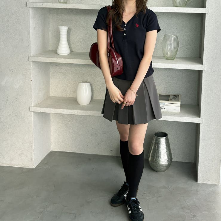 【Ｕ．Ｓ． ＰＯＬＯ ＡＳＳＮ．】接触冷感Vネックヘンリーリブカットソー | GeeRA | 詳細画像16 