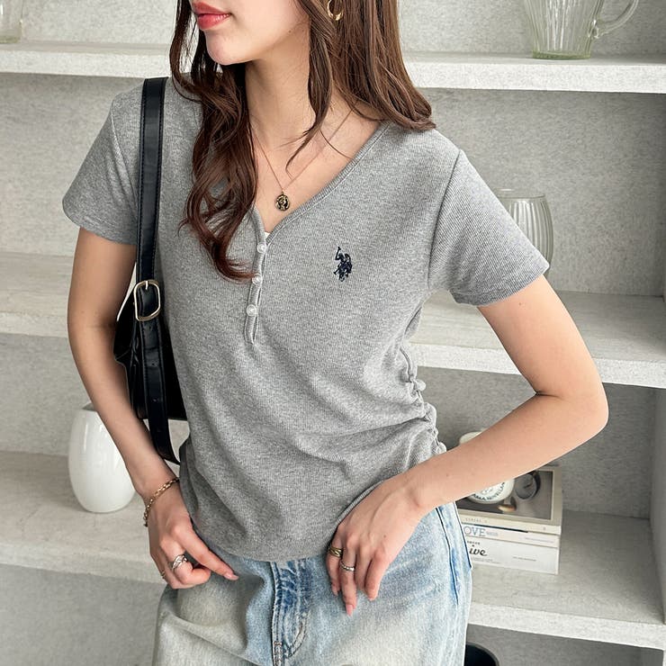 【Ｕ．Ｓ． ＰＯＬＯ ＡＳＳＮ．】接触冷感Vネックヘンリーリブカットソー | GeeRA | 詳細画像21 