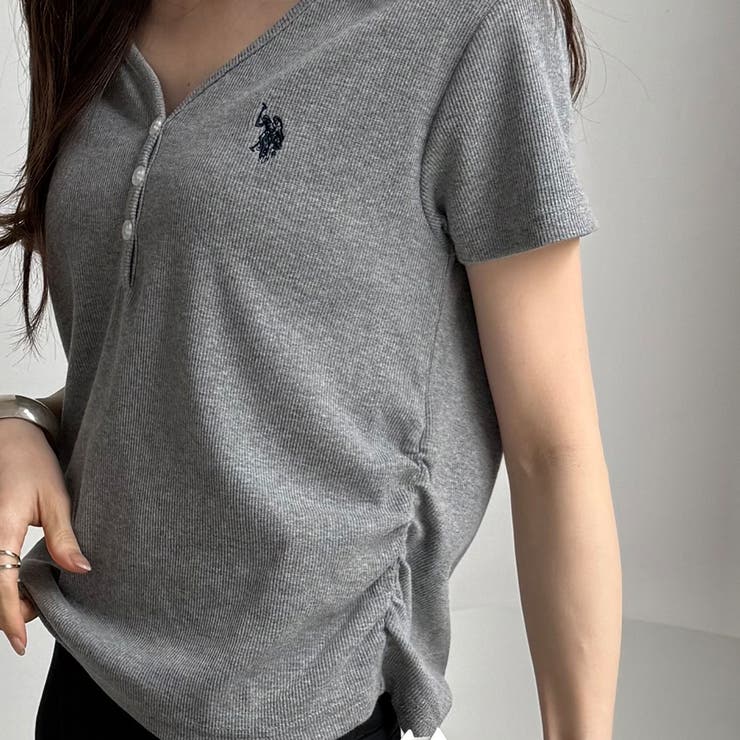 【Ｕ．Ｓ． ＰＯＬＯ ＡＳＳＮ．】接触冷感Vネックヘンリーリブカットソー | GeeRA | 詳細画像36 