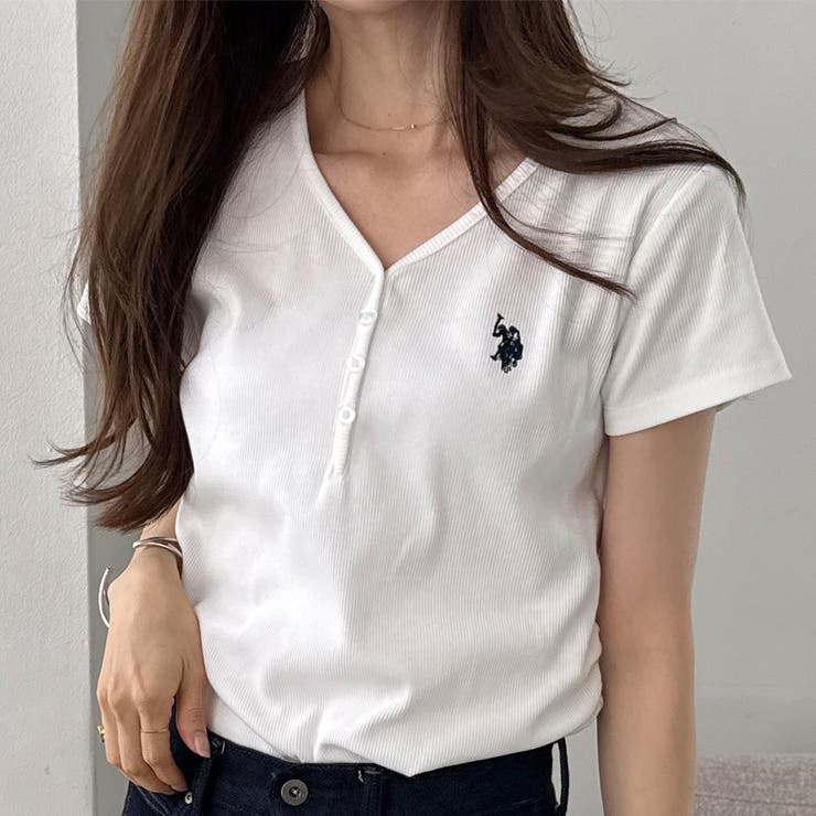 【Ｕ．Ｓ． ＰＯＬＯ ＡＳＳＮ．】接触冷感Vネックヘンリーリブカットソー | GeeRA | 詳細画像37 