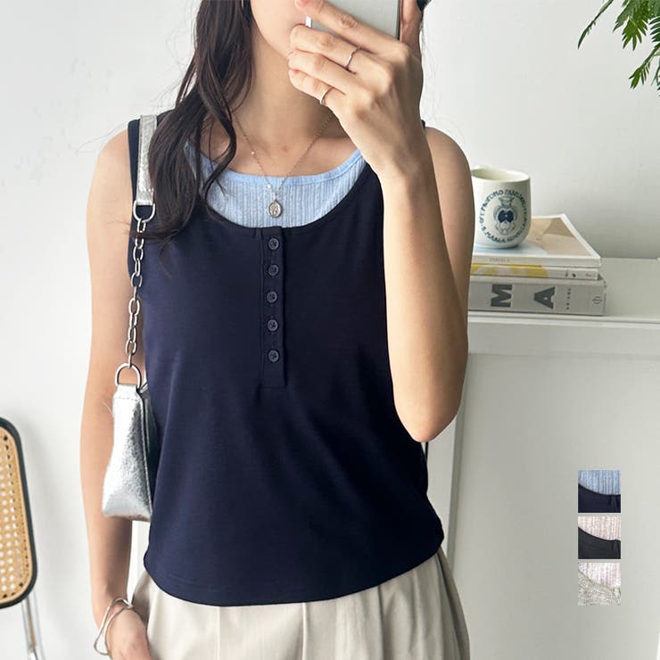 レイヤード風タンクトップ | GeeRA | 詳細画像1 