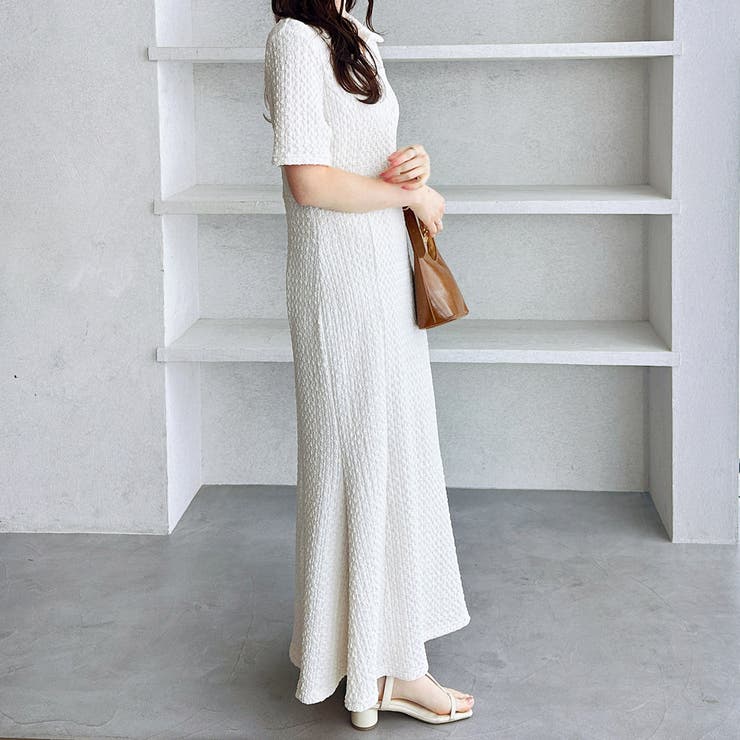 全骨格細見え！表面感素材マーメイドワンピース | GeeRA | 詳細画像11 