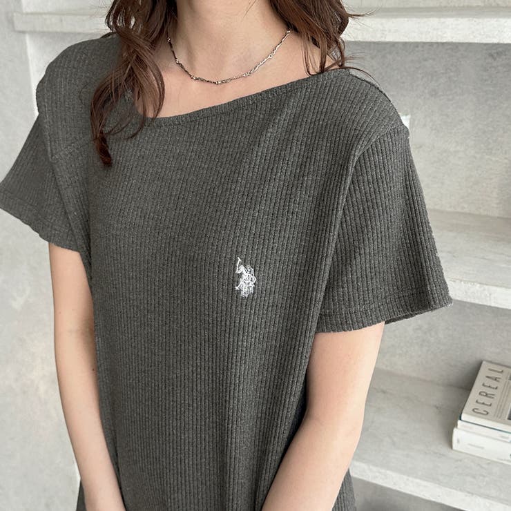 【Ｕ． Ｓ． ＰＯＬＯ ＡＳＳＮ．】アシメネックリブカットソーワンピース | GeeRA | 詳細画像13 