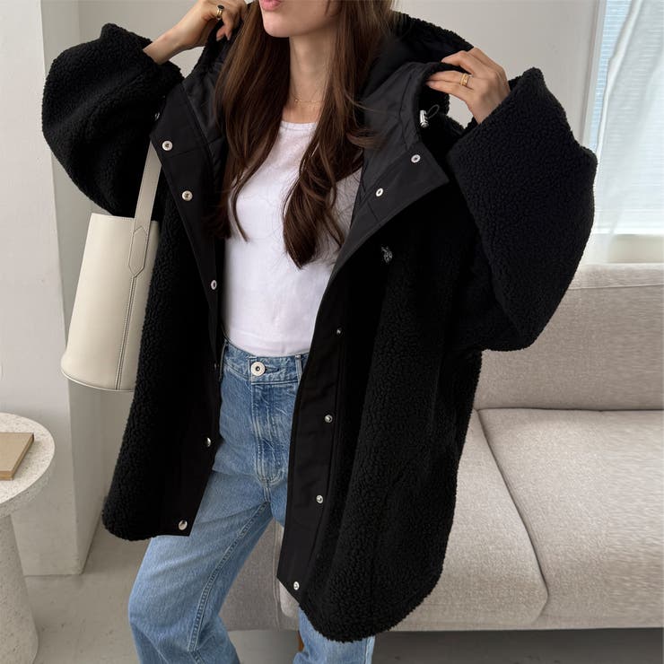【Ｕ．Ｓ． ＰＯＬＯ ＡＳＳＮ．】オーバーサイズボアブルゾン | GeeRA | 詳細画像8 