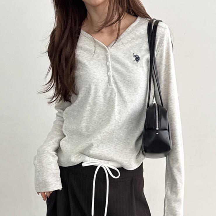 【Ｕ．Ｓ． ＰＯＬＯ ＡＳＳＮ．】Ｖネックヘンリーリブカットソー | GeeRA | 詳細画像8 