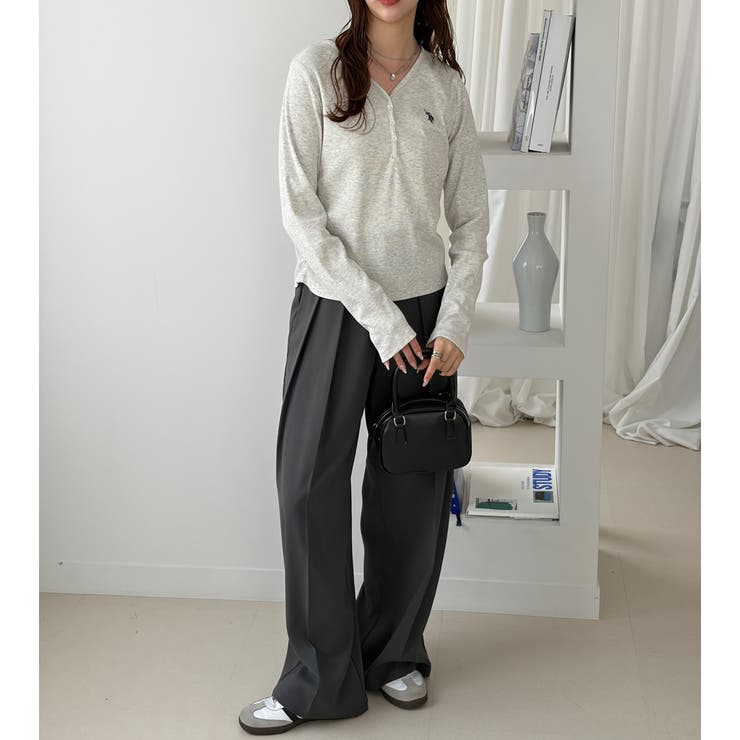 【Ｕ．Ｓ． ＰＯＬＯ ＡＳＳＮ．】Ｖネックヘンリーリブカットソー | GeeRA | 詳細画像7 