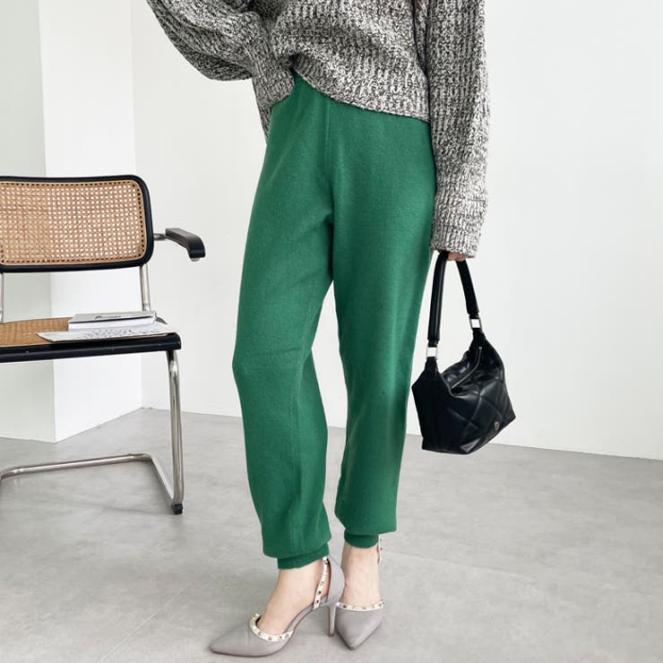 グリーン | ニットジョガーパンツ | GeeRA