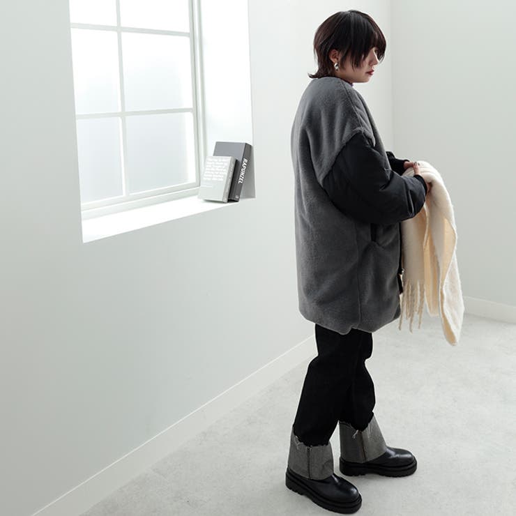 異素材ミックスオーバーブルゾン[品番：GERW0010867]｜GeeRA（ジーラ