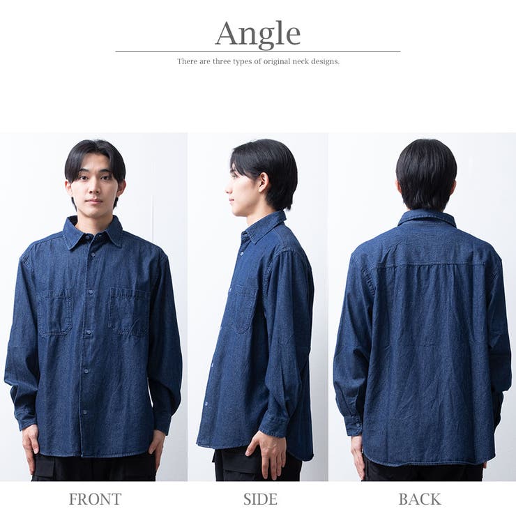 デニムシャツ メンズ シャツ デニム カジュアルシャツ メンズシャツ 綿100 | GENELESS | 詳細画像9 