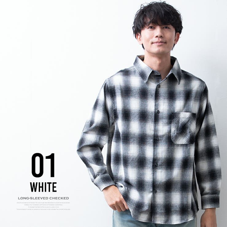 チェックシャツ メンズ 長袖 オーバーサイズ ゆったり チェック シャツ | GENELESS | 詳細画像7 