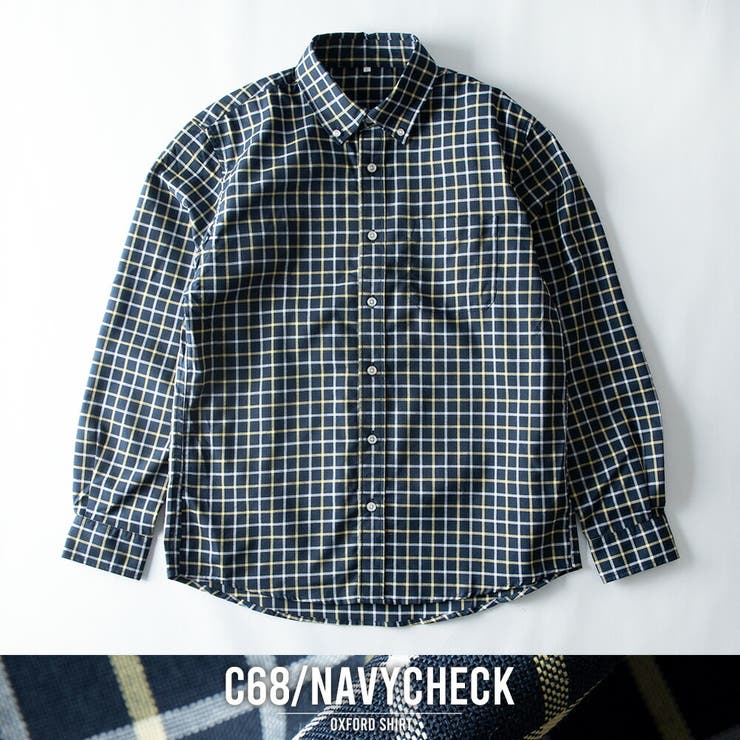 シャツ メンズ 長袖 オックスシャツ ボタンダウン オックスフォード | GENELESS | 詳細画像33 