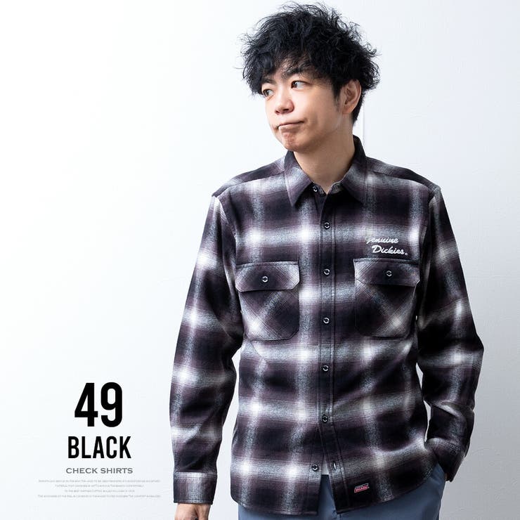 チェックシャツ メンズ 長袖 暖かい チェック シャツ 起毛 GENUINE | GENELESS | 詳細画像14 