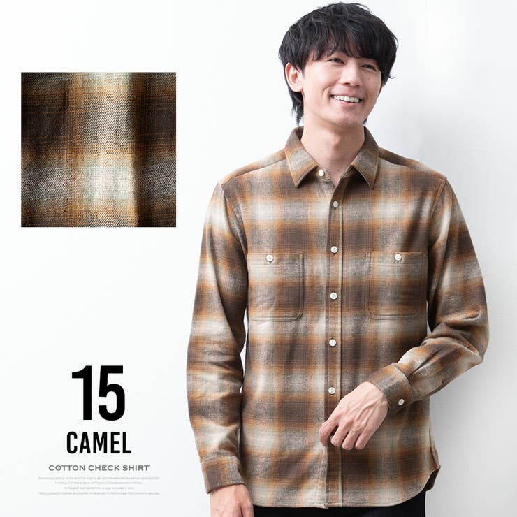 チェックシャツ メンズ 長袖 コットン カジュアルシャツ 綿100 チェック | GENELESS | 詳細画像9 