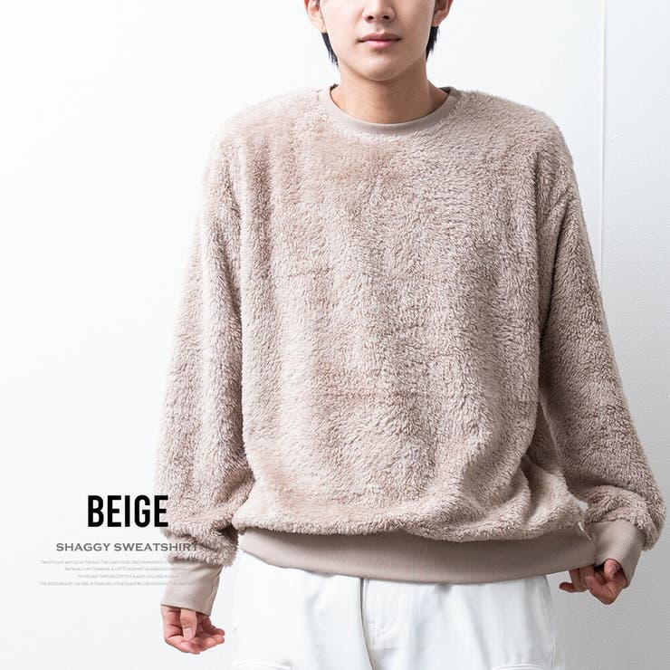 トレーナー メンズ ボア スウェット シャギーボア 暖かい もこもこ ゆったり | GENELESS | 詳細画像9 