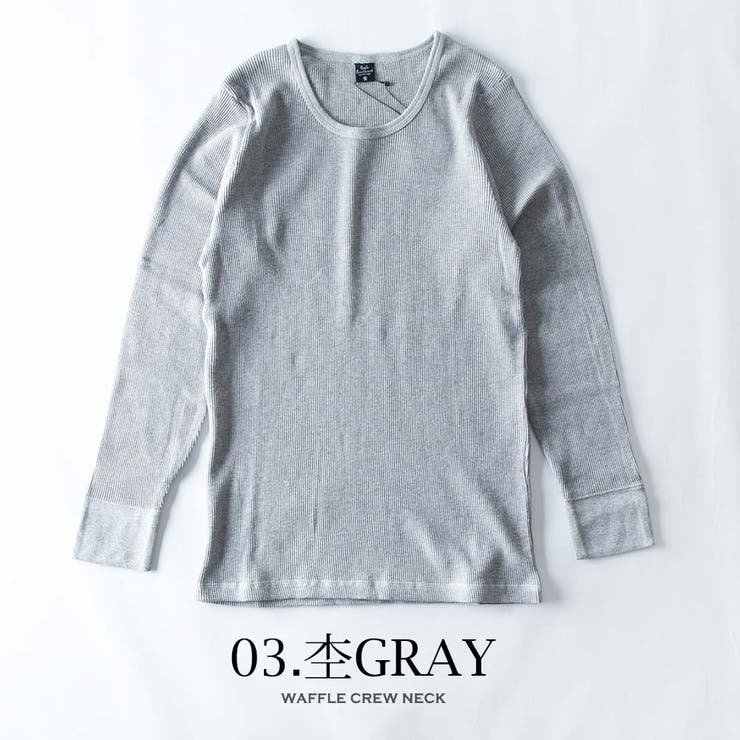 tシャツ メンズ 長袖 サーマル ワッフル 細身 Tシャツ クルーネック | GENELESS | 詳細画像10 