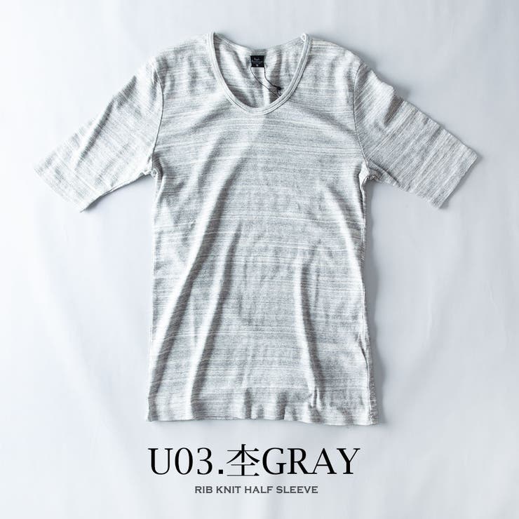 Tシャツ メンズ 5分袖 tシャツ 半袖 半袖tシャツ 細身 シャツ | GENELESS | 詳細画像16 