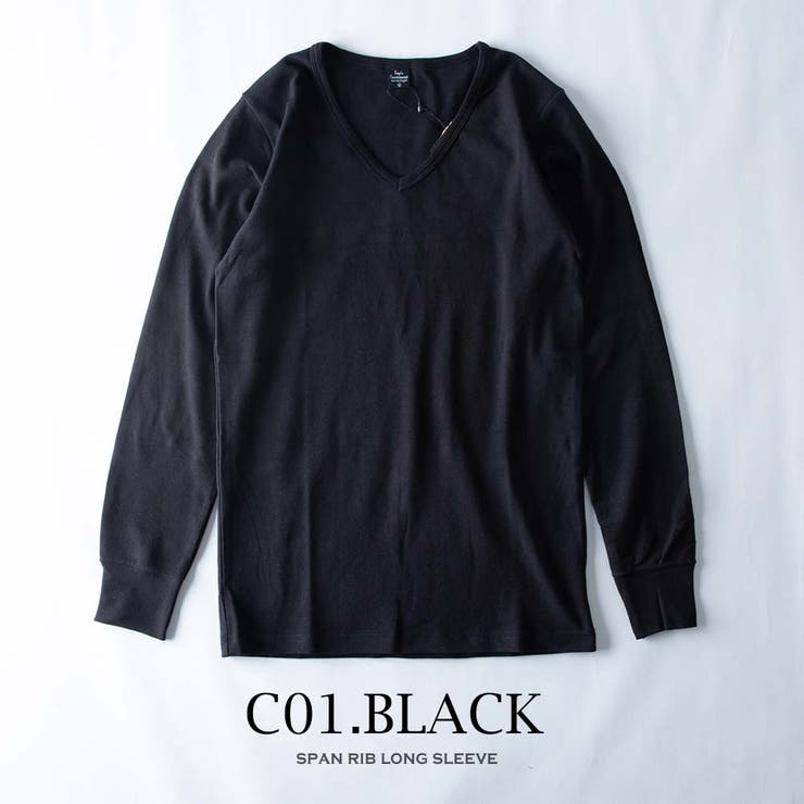 tシャツ メンズ 長袖 クルーネック スパンフライス 長袖tシャツ 細身 | GENELESS | 詳細画像14 