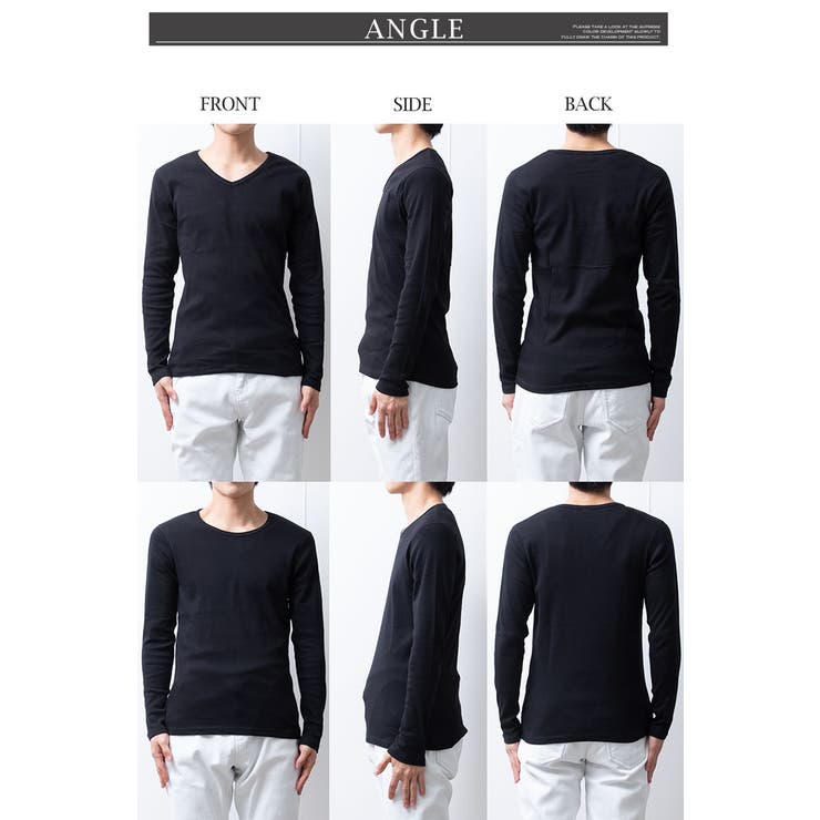 Tシャツ メンズ 長袖 コットンフライス 細身 ストレッチ tシャツ | GENELESS | 詳細画像14 