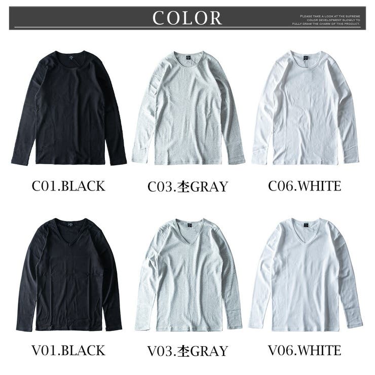 Tシャツ メンズ 長袖 コットンフライス 細身 ストレッチ tシャツ | GENELESS | 詳細画像21 