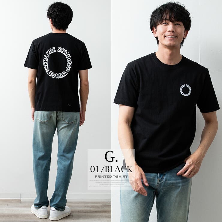 tシャツ メンズ 半袖 Tシャツ 綿100 プリントTシャツ クルーネック | GENELESS | 詳細画像21 