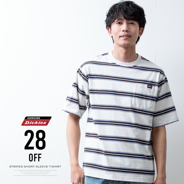 半袖tシャツ メンズ GENUINE Dickies ボーダー 春 tシャツ | GENELESS | 詳細画像9 