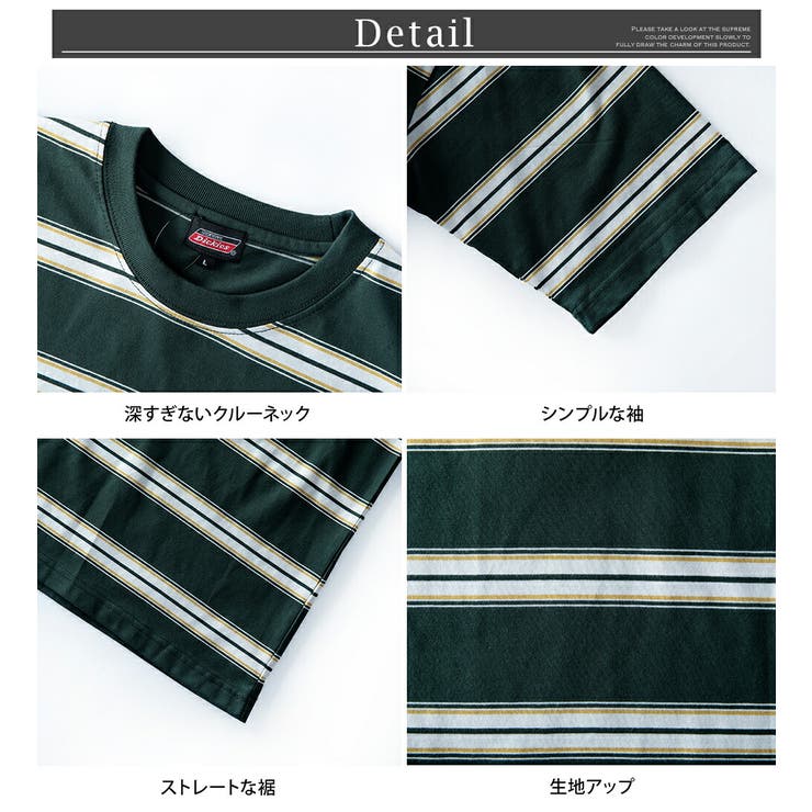 半袖tシャツ メンズ GENUINE Dickies ボーダー 春 tシャツ | GENELESS | 詳細画像15 