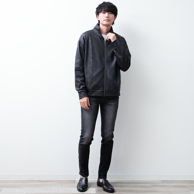 アウター メンズ フェイクレザー ブルゾン スタンドカラー 秋冬 | GENELESS | 詳細画像10 