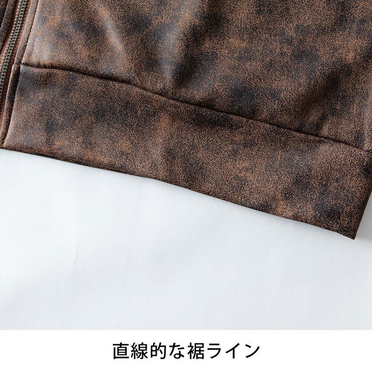 アウター メンズ フェイクレザー ブルゾン スタンドカラー 秋冬 | GENELESS | 詳細画像16 