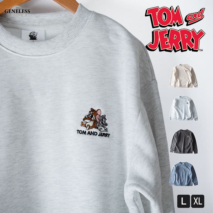 スウェット メンズ 裏ボア トレーナー トムとジェリー 暖かい スエット 長袖 | GENELESS | 詳細画像1 