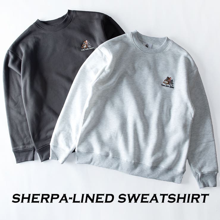 スウェット メンズ 裏ボア トレーナー トムとジェリー 暖かい スエット 長袖 | GENELESS | 詳細画像3 