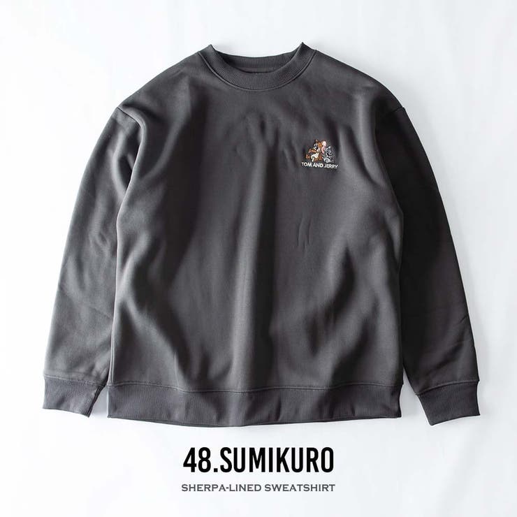 スウェット メンズ 裏ボア トレーナー トムとジェリー 暖かい スエット 長袖 | GENELESS | 詳細画像7 