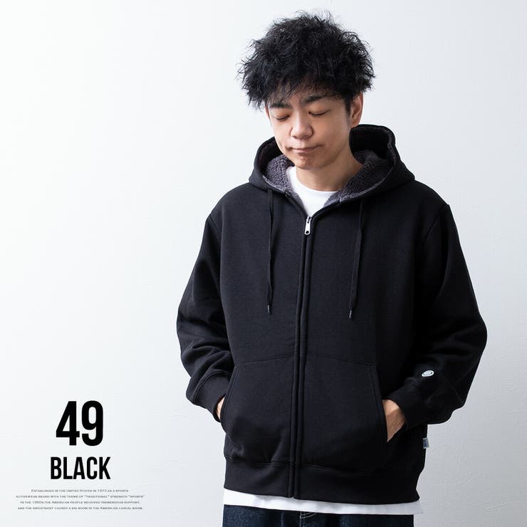 ボアパーカー メンズ パーカー ジップアップ 裏ボア 暖かい 秋冬 | GENELESS | 詳細画像11 