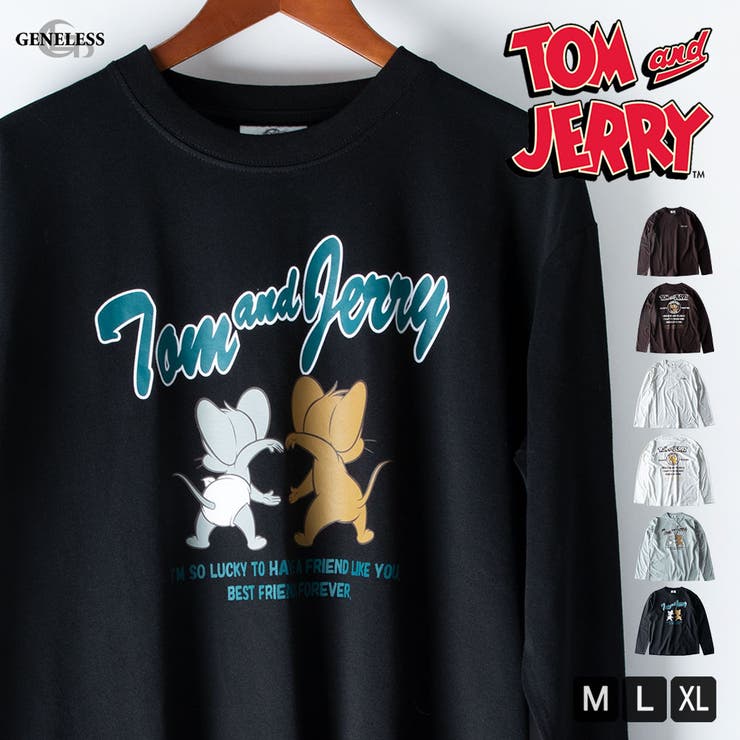 tシャツ メンズ 長袖 キャラクター トムとジェリー 長袖tシャツ | GENELESS | 詳細画像1 