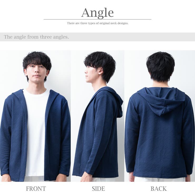 カーディガン メンズ ジャガード 長袖 フード フーディガン フード付き | GENELESS | 詳細画像13 