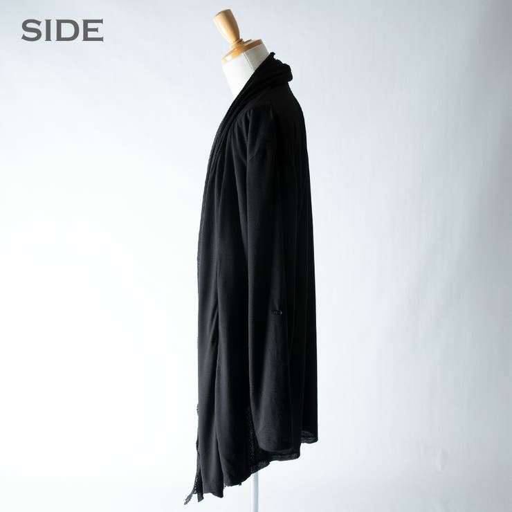 カーディガン メンズ ドレープ ロング カーデ 長袖 フェイクレイヤード | GENELESS | 詳細画像7 