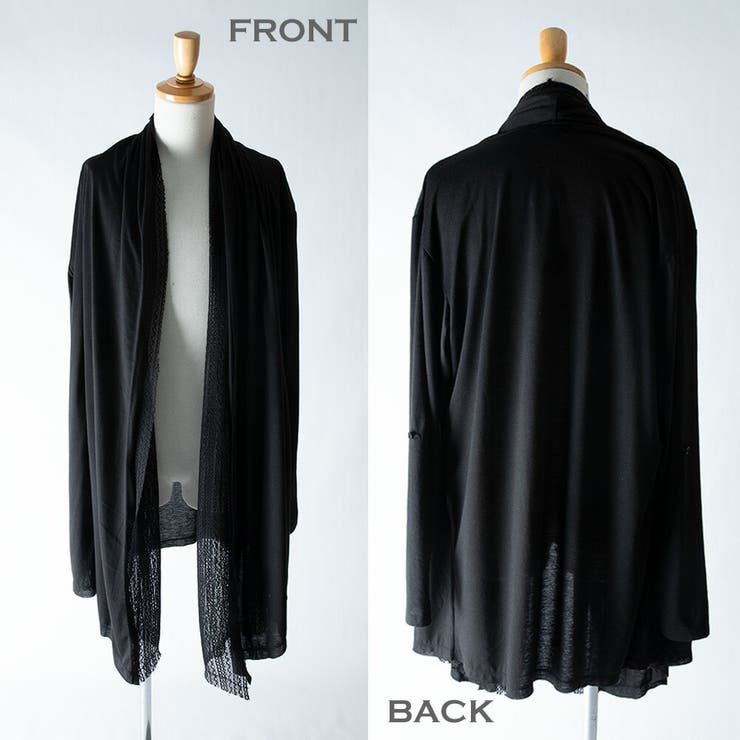 カーディガン メンズ ドレープ ロング カーデ 長袖 フェイクレイヤード | GENELESS | 詳細画像8 